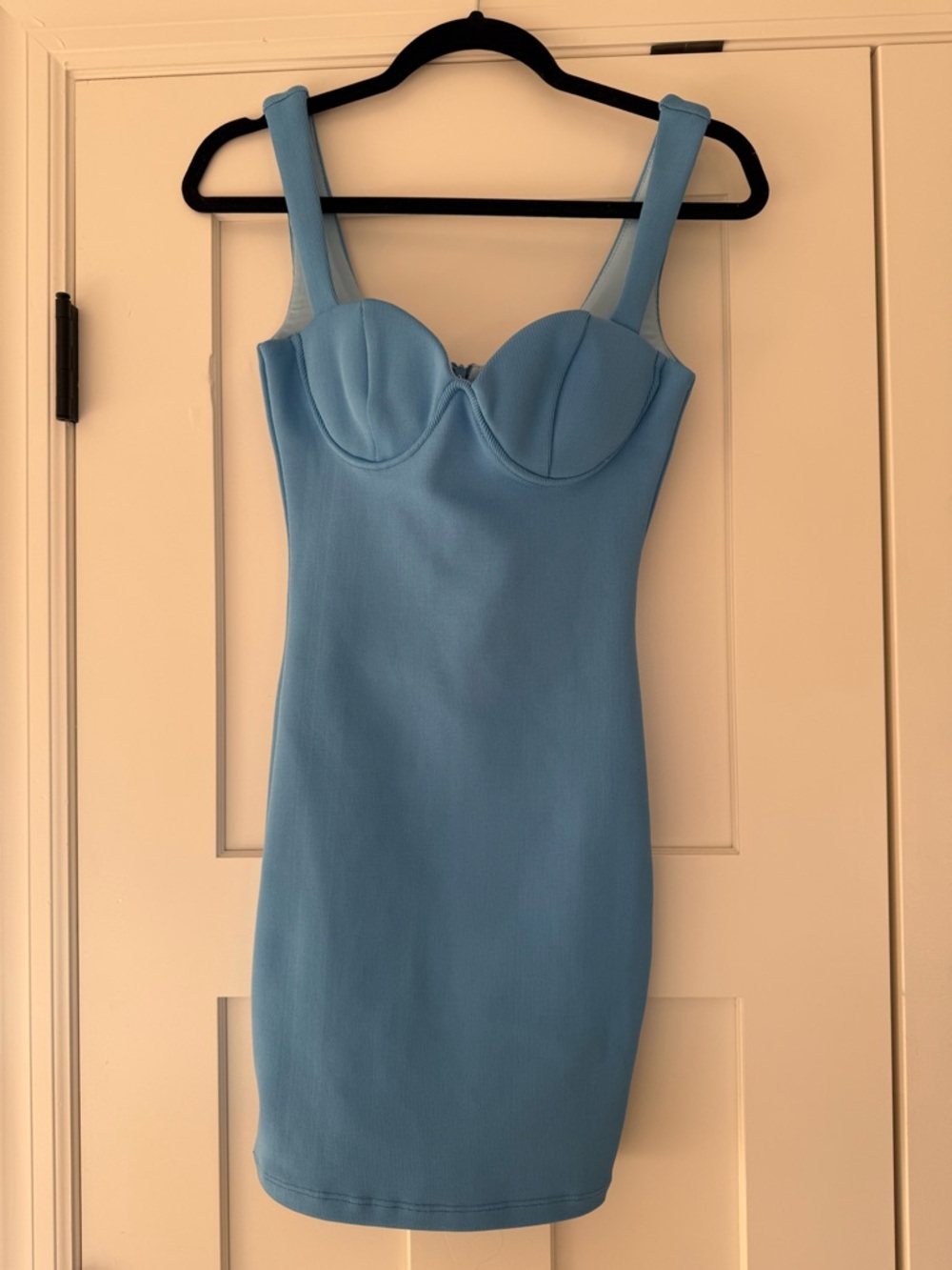 Hello Molly Light Blue Ribbed Dress